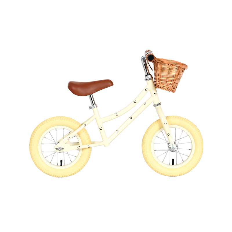 HYB-007 12 "エクストラ幅のタイヤアンチスリップハンドルバーの子供バランスバイクとバスケット4〜8歳